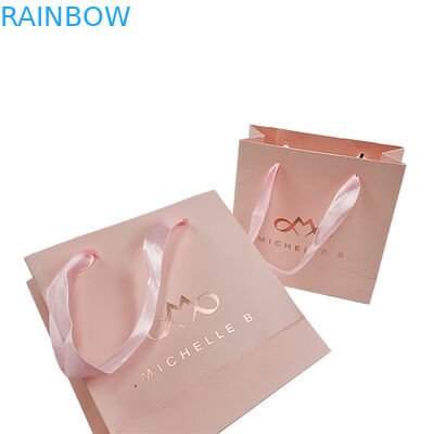 Προσαρμοσμένη εκτύπωση λογότυπο κομψές λευκές μαύρες χαρτοσακούλες δώρο πολυτελή ρούχα μπουτίκ χαρτοσακούλα ψώνια με λαβή ταινία