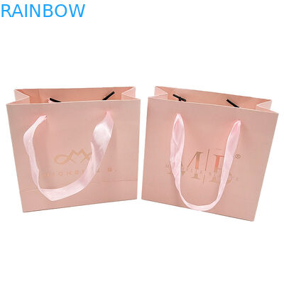 Προσαρμοσμένη εκτύπωση λογότυπο κομψές λευκές μαύρες χαρτοσακούλες δώρο πολυτελή ρούχα μπουτίκ χαρτοσακούλα ψώνια με λαβή ταινία