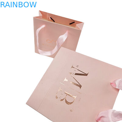 Προσαρμοσμένη εκτύπωση λογότυπο κομψές λευκές μαύρες χαρτοσακούλες δώρο πολυτελή ρούχα μπουτίκ χαρτοσακούλα ψώνια με λαβή ταινία