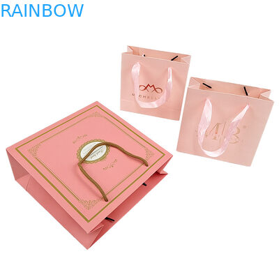 Προσαρμοσμένη εκτύπωση λογότυπο κομψές λευκές μαύρες χαρτοσακούλες δώρο πολυτελή ρούχα μπουτίκ χαρτοσακούλα ψώνια με λαβή ταινία