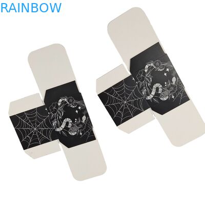 Υψηλής ποιότητας Custom τετράγωνο μαύρο χαρτί κουτί με ειδικό μπροστινό κούφιο παράθυρο συσκευασία τροφίμων λευκό χαρτόνι κουτί δώρο