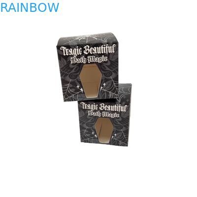 Υψηλής ποιότητας Custom τετράγωνο μαύρο χαρτί κουτί με ειδικό μπροστινό κούφιο παράθυρο συσκευασία τροφίμων λευκό χαρτόνι κουτί δώρο