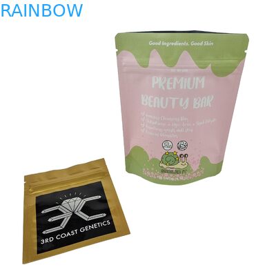 Λάμψη γυαλιστερό μπροστινό παράθυρο Mylar τσάντα για γλυκά λουλούδια Ziplock τσάντα Ασθενή μυρωδιά Stand up τσάντα