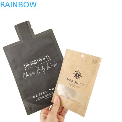 Επίπεδο Ανώσφορο Μεταλλικό Φόλιο Αμύγδαλο Mylar Heal Σφραγίδες Τσέπες Πορτοφόλι Παγωμένο Παράθυρο υφή με κρεμαστή τρύπα Τρεις πλευρικές σφραγίδες Τσέπη