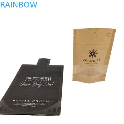 Επίπεδο Ανώσφορο Μεταλλικό Φόλιο Αμύγδαλο Mylar Heal Σφραγίδες Τσέπες Πορτοφόλι Παγωμένο Παράθυρο υφή με κρεμαστή τρύπα Τρεις πλευρικές σφραγίδες Τσέπη