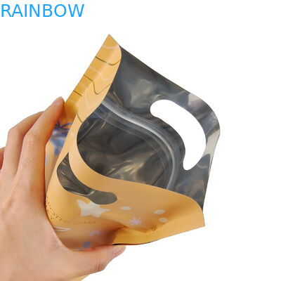 Κάτω Gusset πλαστικό Zip τσάντα πλαστικό τετράγωνο επίπεδη κάτω τσάντα τροφίμων συσκευασία πλευρική σφραγίδα κατοικίδιο τσάντα τροφίμων με λαβή