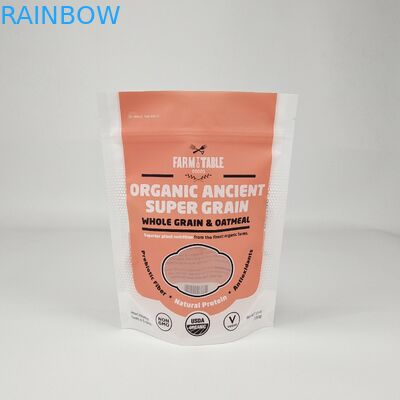 Προσαρμοσμένο λογότυπο Τροφικές συσκευασίες Αντί μυρωδιάς Zip αυτοσφραγίδα Stand up pouches Matt Finish Metallic effect Printed Stand up Zippe