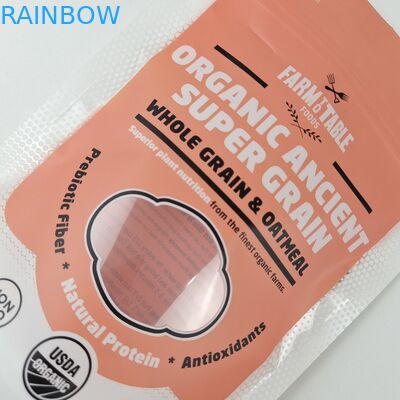 Προσαρμοσμένο λογότυπο Τροφικές συσκευασίες Αντί μυρωδιάς Zip αυτοσφραγίδα Stand up pouches Matt Finish Metallic effect Printed Stand up Zippe