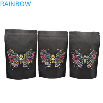 Χονδρικός εξατομικευμένος Eco Friendly Kraft Paper Packaging Bag με Spot UV επανακλειδωτές σακούλες Mylar για σκόνη πρωτεΐνης μπαχαρικών