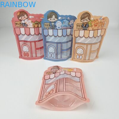 Εκτύπωση με βαφή Matte Print Mylar Stand Up Pouch Τσάντα συσκευασίας Θέρμανση επανακλειδωτή σταφίδα εύκολο δάκρυ Notch Ziplock τσάντες