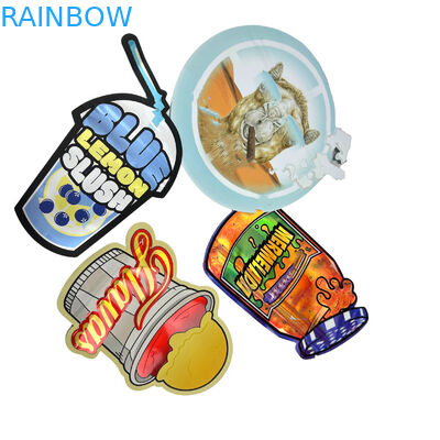 Ανακυκλωμένο Ειδικό Προσαρμοσμένο Σχήμα 7 14 28g Gummies Childproof Aluminum Foil Candy Mylar τσάντα