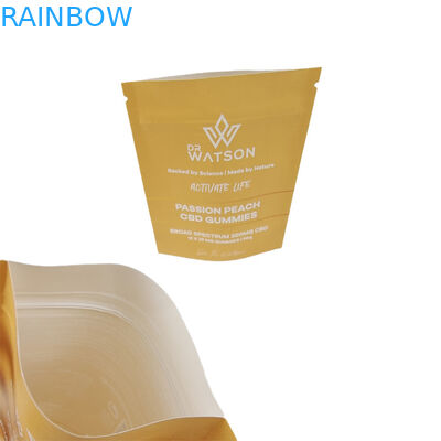 Ζεστή πώληση Προσαρμοσμένο σχεδιασμό Τυπωμένο βιοδιασπώμενο Stand Up Kraft Paper Bag Eco Friendly Gummie Candy Packaging