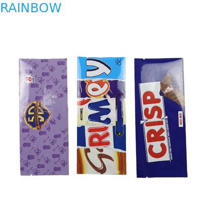 Άδειο σακίδιο πρωτεΐνης σκόνης καφέ ζάχαρης πίσω πλευρά σφραγισμένη σακούλα συσκευασίας