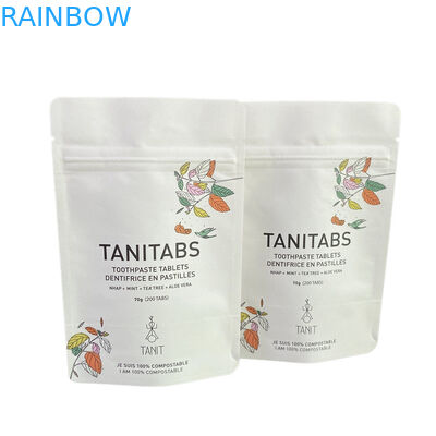 Προσαρμοσμένο Αδιάβροχο Βιοδιασπώμενο Pla Kraft Χάρτινο Ζιπ Ζιπ Ζάκερ Ζάκερ Στάσου