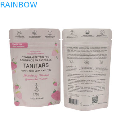 Τσάντες για συσκευασία τροφίμων Βιοδιασπώμενες Στάσου πλαστικό φερμουάρ Αλουμινένιο φύλλο συσκευασία Προσαρμοσμένες ματ σακούλες Βιοδιασπώμενες