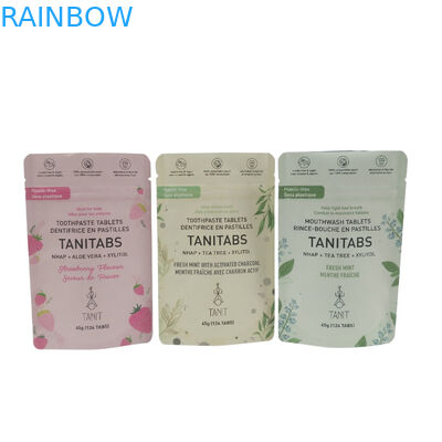 Τσάντες για συσκευασία τροφίμων Βιοδιασπώμενες Στάσου πλαστικό φερμουάρ Αλουμινένιο φύλλο συσκευασία Προσαρμοσμένες ματ σακούλες Βιοδιασπώμενες