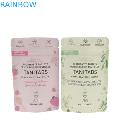 Περιβαλλοντικά φιλικές συσκευασίες τροφίμων με σφραγίδα (Ziplock Stand Up Food Packaging) 100% ανασυστατέες βιοδιασπώμενες σακούλες χαρτιού Kraft