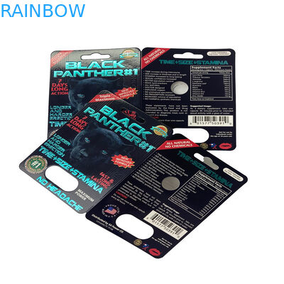 ΗΠΑ Αγορά σεξουαλικών χάπιας χαρτί φουσκάλες κάρτα Πακέτο για ρινόκερο 69 / Τίγρης / Μαύρο Mamba χάπια