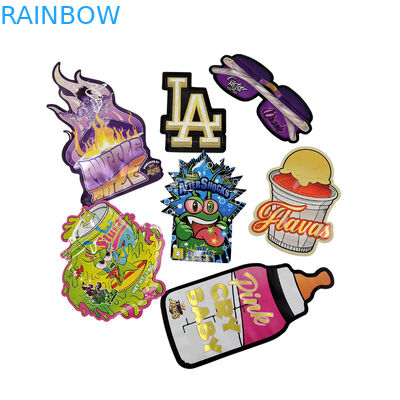 3.5g Προσαρμοσμένη συσκευασία και εκτύπωση λογότυπου Ειδική μοναδική σχήμα στο εσωτερικό Εκτυπωμένη ολογραφική Τυποποιημένη τσάντα Mylar