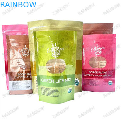 Απευθείας από το εργοστάσιο συσκευασία υγρασία απόβλητα πλαστικές σακούλες πράσινη κόκκινη κίτρινη τσάντα φερμουάρ κλειδαριές σακούλες για αποθήκευση τροφίμων 1kg