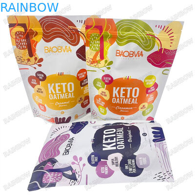 Ηλεκτρονική εκτύπωση υψηλής ποιότητας σακούλες τροφίμων γυαλιστερή τελική πλαστική σακούλα διαφανές παράθυρο για αποθήκευση τροφίμων