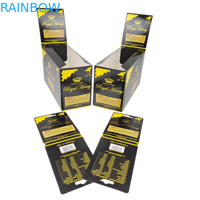 Χωρίς! υψηλού επιπέδου εξατομικευμένη εκτύπωση χαρτί οθόνης κουτί χαρτί κάρτες λαμπερή μαύρη επιφάνεια χαρτί κουτί για βασιλικό μέλι πακέτο