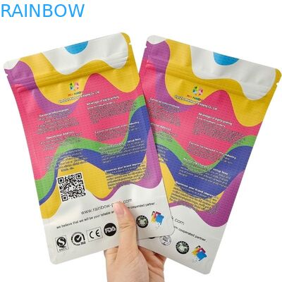 Προσαρμοσμένη εκτύπωση με βαφή ψηφιακή εκτύπωση χαμηλό MOQ μαύρο χρώμα όρθιος σάκος αλουμινίου φύλλο συσκευασία σακούλες