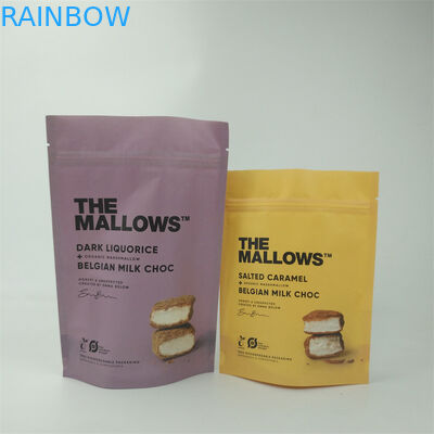 Ψηφιακή εκτύπωση Κατεψυγμένα τρόφιμα Kraft Paper Packaging Bag με ματ επιφάνεια φινίρισμα