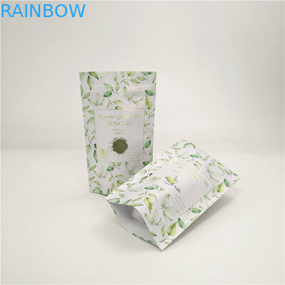 co φιλικό 3 πλευρές θερμότητα σφραγισμένη Kraft χαρτοσακούλα ανακυκλώστε μαύρο λογότυπο τυπωμένα μικρά 5 γραμμάρια χαρτοσακούλες