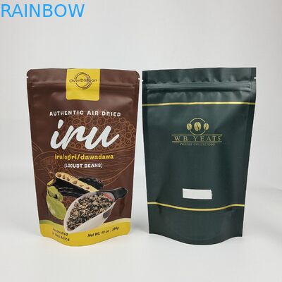 Προσαρμοσμένο Ματ μεταλλικό φινίρισμα Αλουμινίου Foil Doypack Stand Up Zipper Pouch πλαστικό σνακ τσάντα τροφίμων