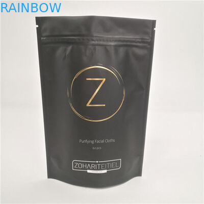 Εκτύπωση φύλλου τσάντας συσκευασία για όρθιο σώμα scrub τσάντα με φερμουάρ