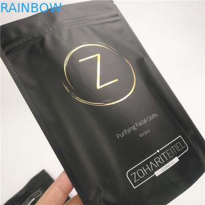 Εκτύπωση φύλλου τσάντας συσκευασία για όρθιο σώμα scrub τσάντα με φερμουάρ