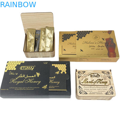 Εταιρεία απευθείας πώληση Χονδρικές σακούλες και κουτιά με UV Spot Custom Logo Printing Luxury Honey Box Packaging