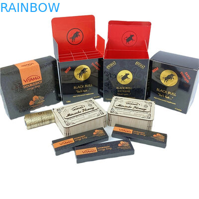 Λοξοχαρικά χαρτιά χαρτόνι μπουκάλι μελιού μπουκάλι συσκευασία μαύρο κομψό κυματοειδές μελιού κουτί συσκευασία