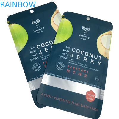 Τσάντες πλαστικές Mylar Coconut Jerky Packaging με καθαρό παράθυρο
