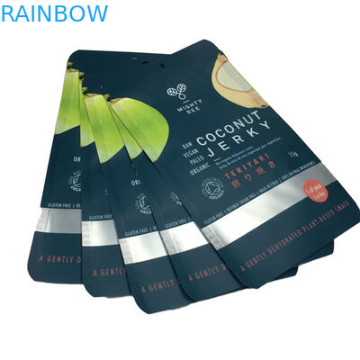 Τσάντες πλαστικές Mylar Coconut Jerky Packaging με καθαρό παράθυρο