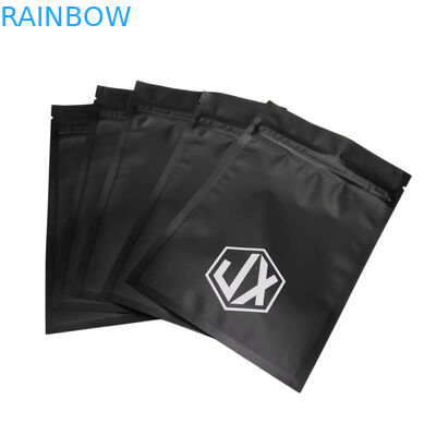 Ματ Μαύρο Τρίπλευρο Σφραγιστικό Καλώδιο USB πλαστικές σακούλες συσκευασίας με φερμουάρ