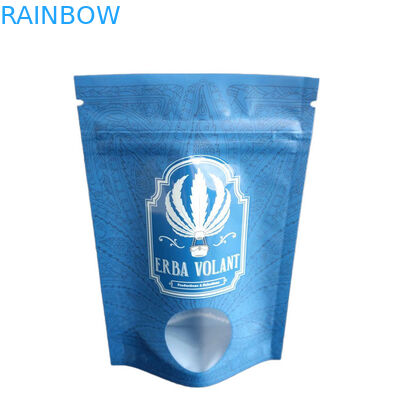 Μυρωστική σακούλα UV γυαλιστερό παράθυρο 3.5g CBD λουλούδια συσκευασία σακούλες με φερμουάρ