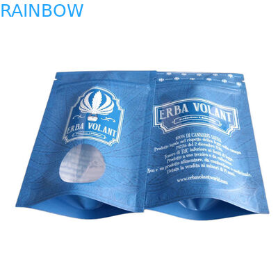 Μυρωστική σακούλα UV γυαλιστερό παράθυρο 3.5g CBD λουλούδια συσκευασία σακούλες με φερμουάρ