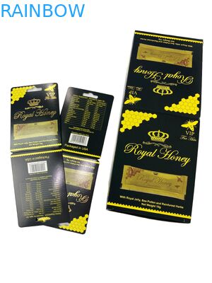 Χονδρική πώληση Royal Honey Sachet Packaging Χάρτινη κάρτα Luxury Honey Packaging με θερμή σφραγίδα