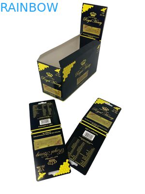 Προσαρμοσμένο λογότυπο Royal Honey VIP Sachet Packaging Paper Card Χρυσό φύλλο χαρτιού