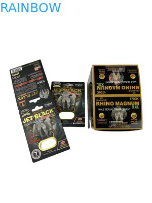 Ζεστή πώληση Προσαρμοσμένα χάπια βελτίωσης συσκευασίας Χάρτινη κάρτα Ραϊνό Πιστόλι Πιστόλι Τυπωμένη χαρτιά κάρτα με φουσκάλες