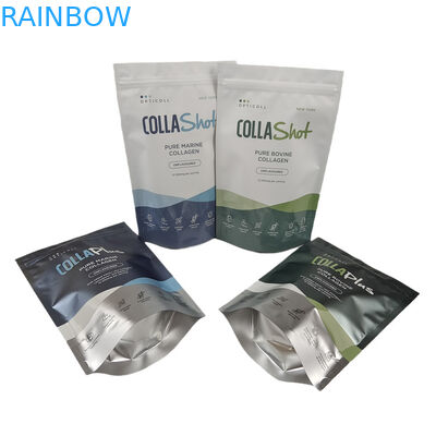 Προσαρμοσμένο λογότυπο Stand up Mylar Bags με Spot UV Aluminum Foil επανακλειδώσιμο Mylar Bags για πρωτεϊνική σκόνη