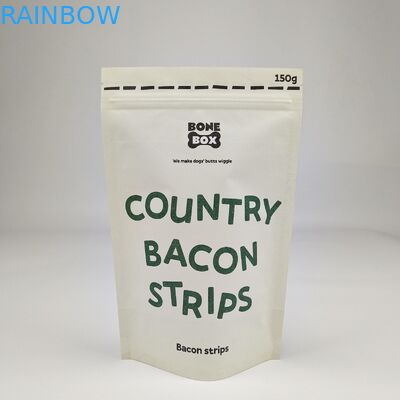 Doypack Ziplock Brown White Kraft Craft Paper Standing Up Pouches Τροφικές συσκευασίες Αντί μυρωδιάς Ζιπ σακούλες