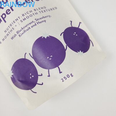 Στάσου τσάντα με φερμουάρ Kraft χάρτη χειροτεχνίας Custom τυπωμένο επαναχρησιμοποιήσιμο φερμουάρ κλειδαριού Doypack Τσάντες συσκευασίας τροφίμων