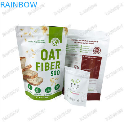 Βιοδιασπώμενες τσάντες Custom Kraft Paper Stand Up Τσάντες επανακλειδώσιμες Ziplock