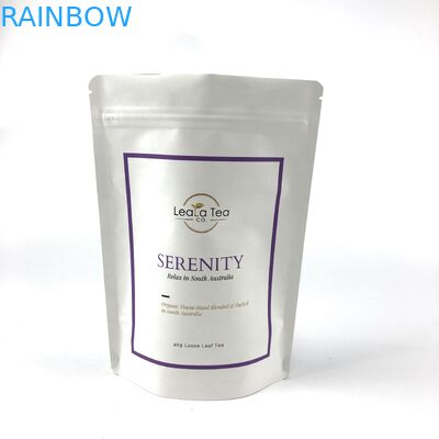 Επανακλείσιμες όρθιες τσάντες με προσαρμοσμένο λογότυπο για συσκευασία αποξηραμένων σακουλών τσαγιού