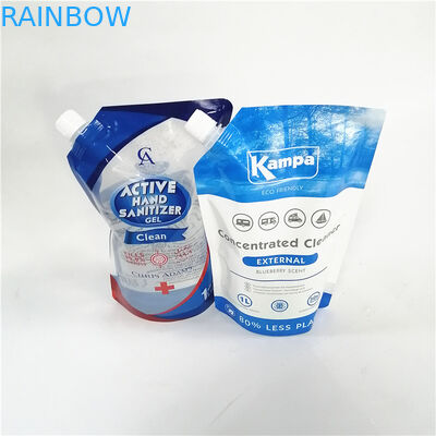 Ανακυκλώσιμες σφουγγαρισμένες όρθιες τσάντες με διάφορους τύπους καπάκιας για φιλικές προς το περιβάλλον συσκευασίες