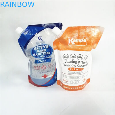 Ανακυκλώσιμες σφουγγαρισμένες όρθιες τσάντες με διάφορους τύπους καπάκιας για φιλικές προς το περιβάλλον συσκευασίες