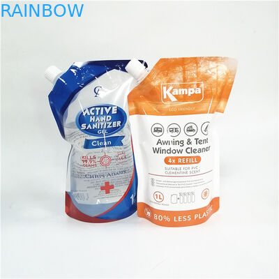 Ανακυκλώσιμες σφουγγαρισμένες όρθιες τσάντες με διάφορους τύπους καπάκιας για φιλικές προς το περιβάλλον συσκευασίες